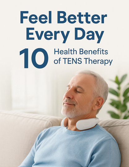 TrendXen Neck Massager - with Heat & 16 Intensity Levels, Ergonomic Wearable for Muscle Relaxation, Home/Office/Travel Device