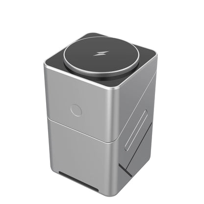 Rubik's Cube Rotating Magnetic Wireless Charger 3-in-1 Intelligent Fast Charging Station 15W for iPhone 12/13/14/15/16 Series, Apple Watch & AirPods Series